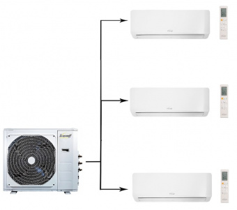 Мульти сплит система на 3 комнаты Eurohoff Smart multi EMMULT-21/3/EMMULT-09/EMMULT-12