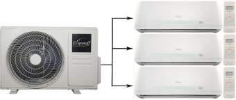 Мульти-сплит система на 3 комнаты Eurohoff Smart multi EMMULT-30/3/EMMULT-09*3