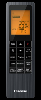 Настенный внутренний блок мульти-сплит системы Hisense VIBE PRO CARBON MULTI AMS-12UW4RWUHB00(B)
