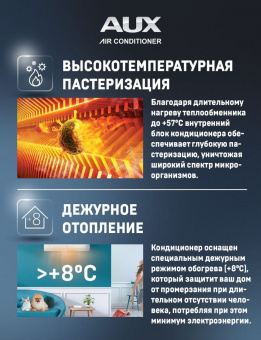 Настенный внутренний блок мульти сплит-системы AUX AMWM-H09/4R2(CC) (R32)