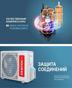 Настенный кондиционер Centek CT-65G10 (Gray)